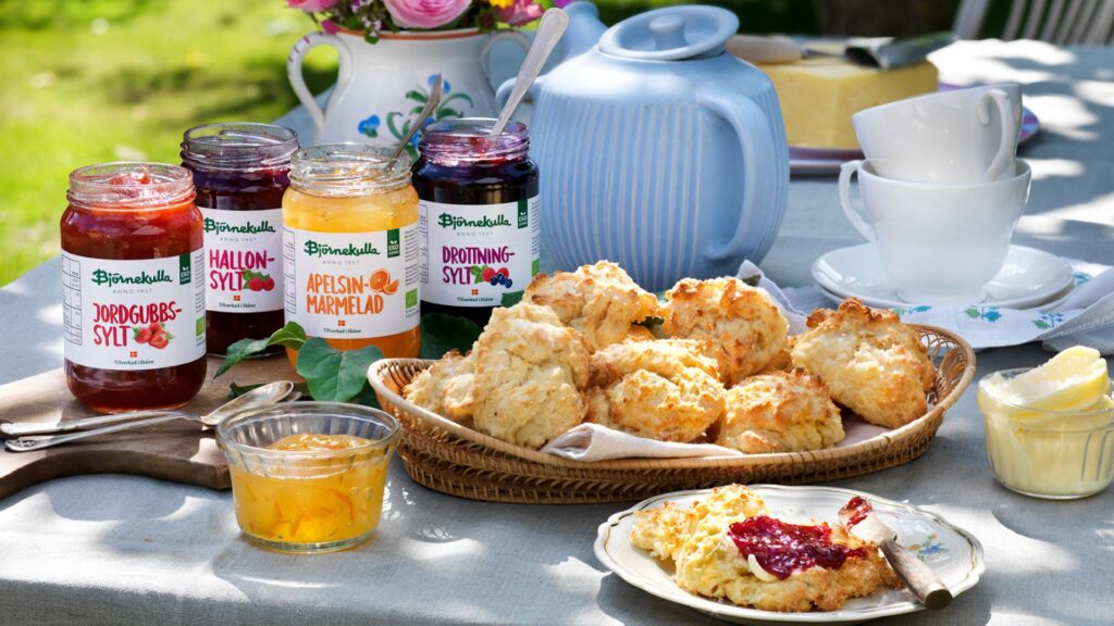 Bjornekulla marmelad och sylt och scones